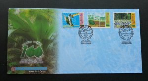 100th Anniversary of Forestry Tree Plant Map Satellite Malaysia 2001 (stamp FDC)