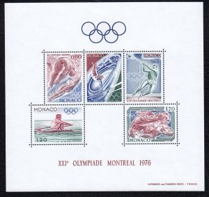 Monaco 1976 Olympic Games Mint MNH Miniature Sheet SC 1029a