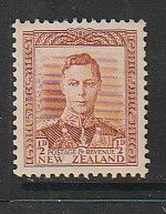 1944 New Zealand - Sc 226B - MNH VF - single - King George VI