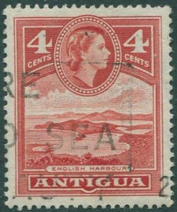 Antigua 1953 SG153 4c red QEII English Harbour FU