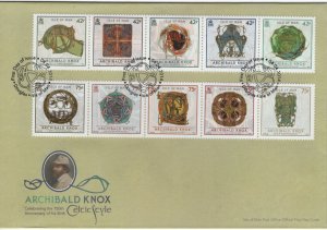 Isle of Man 2014 FDC Sc 1639-1640 Manuscript Illuminations by Archibald Knox ...