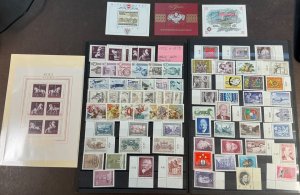 AUSTRIA MNH  1972, 73++ MNH sets, singles & Souvenir Sheets