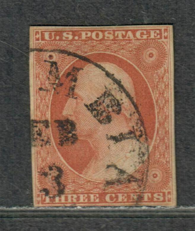 US Sc#10a Used/VF, Pos 5r5e Plated, Sound, Cv. $140