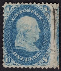 US #63 Fine. Used. Light black cancel.