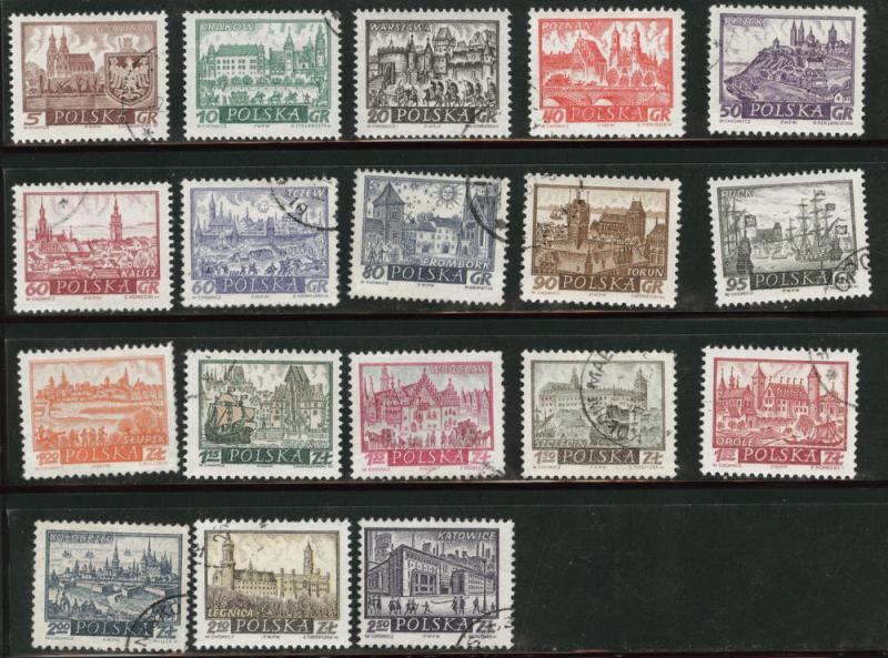 Poland Scott 947-963 1960-61 short stamp set 18/20