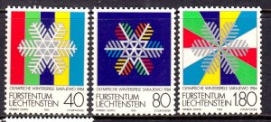 Liechtenstein 1983 Snowflakes Complete Mint MNH Set SC 772-774