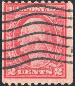 SC#488 2¢ Washington Coil Single (1919) Used