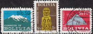 Bolivia #616-618 Used Set