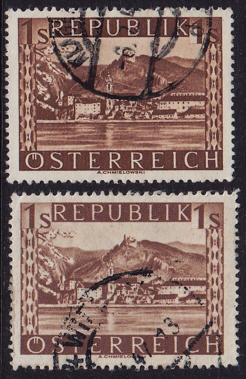 Austria - 1946 - Scott #478,496 - used - Dürnstein