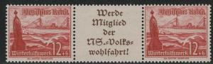 Germany Scott # B112 (2), label A11.2, mint nh, se-tenant, Mi# W130