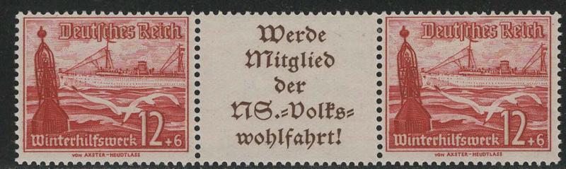Germany Scott # B112 (2), label A11.2, mint nh, se-tenant, Mi# W130