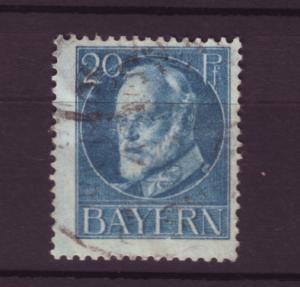 J3652 JLstamps 1914-20 germany bavaria used #102 king ludwig