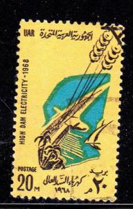 EGYPT #731  1968  ASWAN HYDROELECTRIC STATION     F-VF  USED
