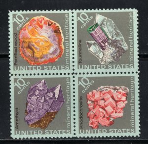 1538-1541 * MINERALS *   U.S. Postage Stamps Block Of 4 MNH