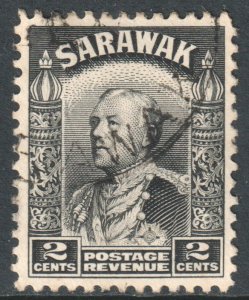 Sarawak Scott 111 - SG107a, 1934 Sir Charles Vyner Brooke 2c Black used