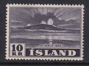 Iceland   #252  MH 1948  Hekla volcano 10k