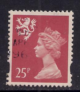 Scotland GB 1993 - 98 QE2 25p Red Used Machin SG S84 ( E268 )