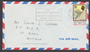 TRINIDAD & TOBAGO 1976 cover to Antigua - FILE INCOME TAX slogan............T466