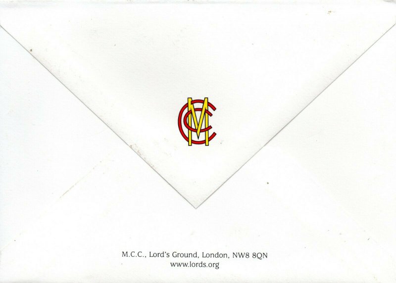 2003 MCC Lord's England V South Africa Commemorative Cover with Postcard