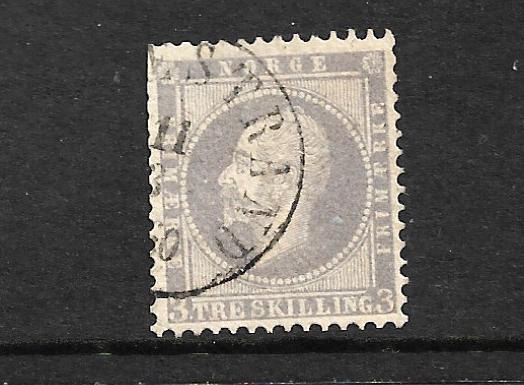 NORWAY  1856-60  3sk LILAC  FU   Sc 3  Sg 6