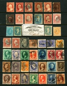 #10 - #217, CSA 1851-1888 Asst Early Imperfs, Some Grills, Large Banknotes M&U