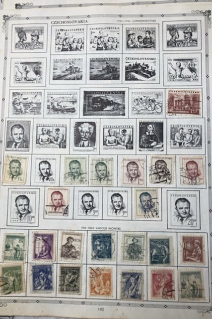 OLD CUBA & COSTA RICA STAMPS HINGED ON ALBUM PAGES + SOME OTHER COUNTRIES