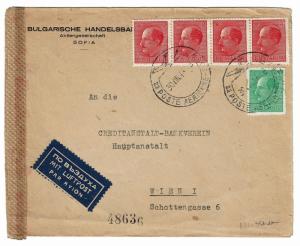 Bulgaria 1943 Censored Airmail Cover to Austria - Lot 100917