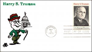 Scott 1499 8 Cents Harry S. Truman Ellis Cartoon Cachet FDC