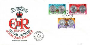 GRENADINES OF ST. VINCENT - SILVER JUBILEE OF QUEEN ELIZABETH II SCOTT 116-118