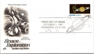 FDC 1991 SC #2577a Artcraft, Saturn Voyager 2 - Pasadena CA - Single - J2711
