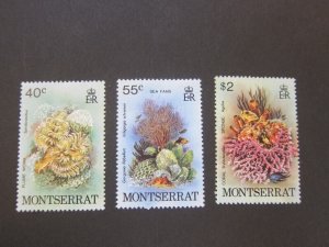 Montserrat 1980 Sc 432-34 Marine Life set MH