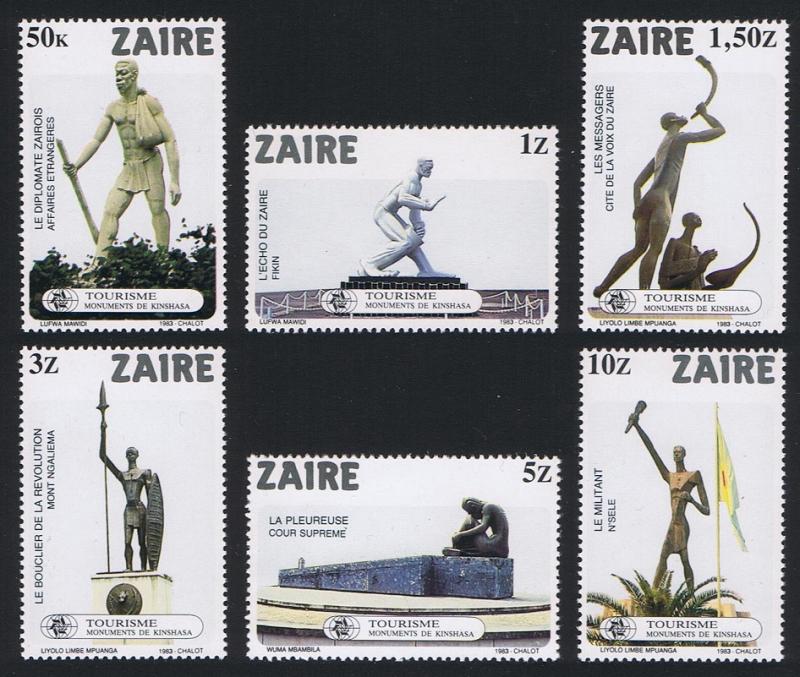 Zaire Kinshasa Monuments 6v SG#1157-1162 SC#1115-1120