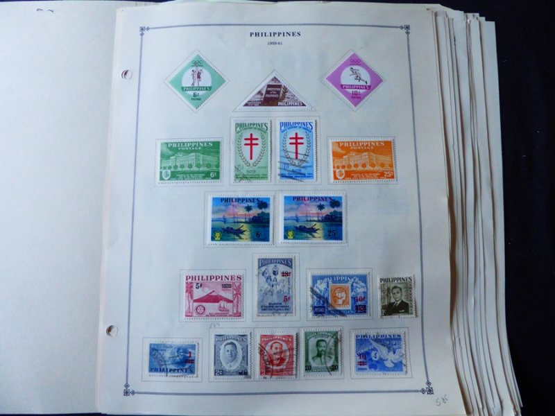 Philippines 1960-1973 Stamp Collection on Scott International Album Pages