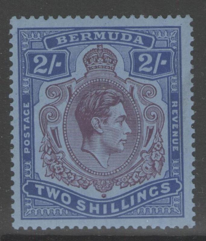 BERMUDA SG116a 1940 2/= DEEP REDDISH PURPLE & ULTRAMARINE/GREY-BLUE MTD MINT