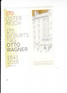 2016 Austria Otto Wagner Architect (Scott 2624) MNH