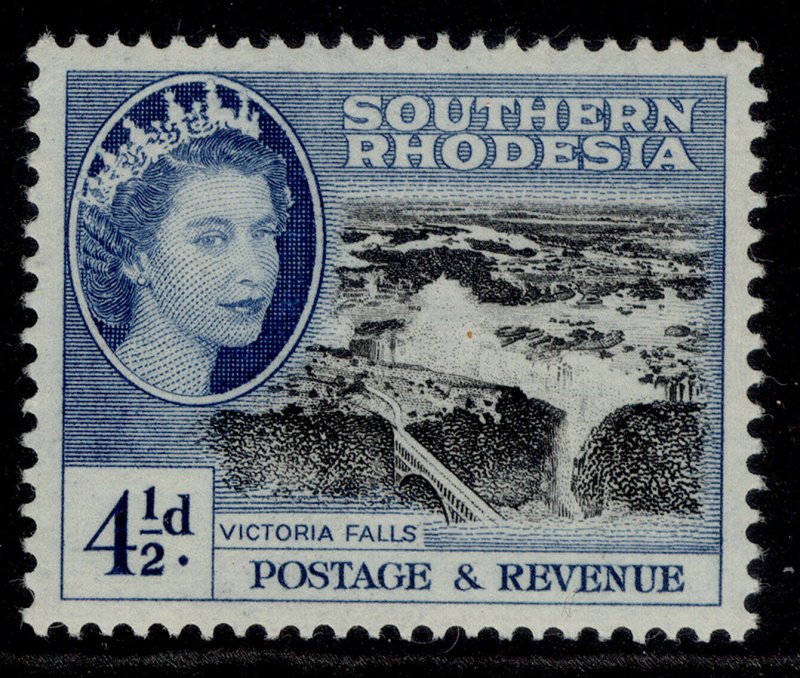 SOUTHERN RHODESIA QEII SG83, 4½d black & deep bright blue, NH MINT.