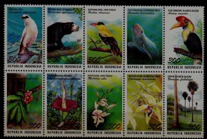 Indonesia 1680 MNH Flowers/Animals SCV6.50