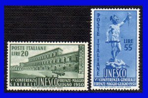 1950 - Italia - Scott n  533 / 34 -  MNH - valor catalogo 100€ - IT- 020