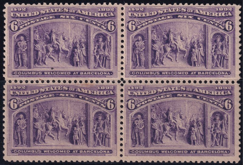 #235 Mint OG, F-VF, Block of 4, 2 OG, 2 NH (CV $480) (CV $55 - ID49687) - Jos...