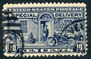 #E12 – 1922 Flat Plate Perf 11 10c.  Used Avg.