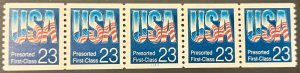 Scott#: 2607 - USA w/flag Bureau precanceled 23¢ high gloss PNC5 (P# varfies)