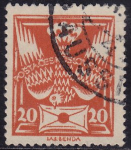 Czechoslovakia - 1920 - Scott #84 - used - Carrier Pigeon