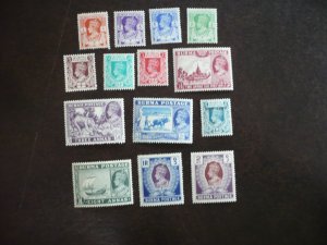 Stamps - Burma - Scott# 18a-31 - Mint Hinged Part Set of 14 Stamps
