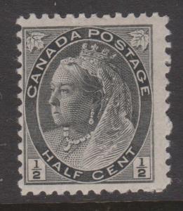 Canada 1898 QV 1/2 Cent Black Sc#74 Fine MLH