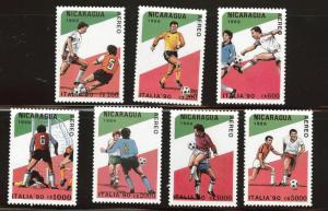 Nicaragua Scott C1162-1168 MNH** 1989 Soccer set