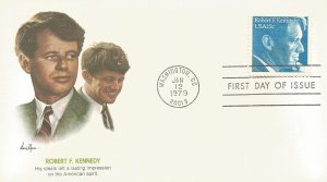 Robert Kennedy FDC Fleetwood cachet 1-12-79 !#3