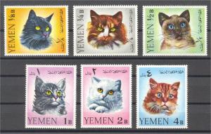 YEMEN, CATS SET FROM 1965, MINT NEVER HINGED **