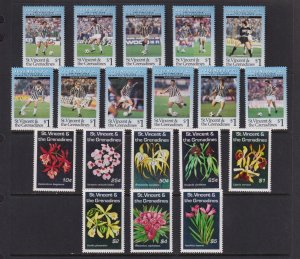 St. Vincent - 2 Mint, NH sets from 1994 - Orchids, Juventus F.C.