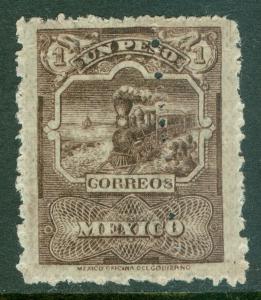 MEXICO : 1897-8. Scott #278 Trains. Choice stamp with wmk Inverted & Reversed