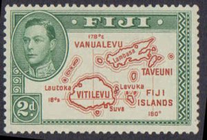 Fiji #132-135, Complete Set(4), 1940-1949, Hinged